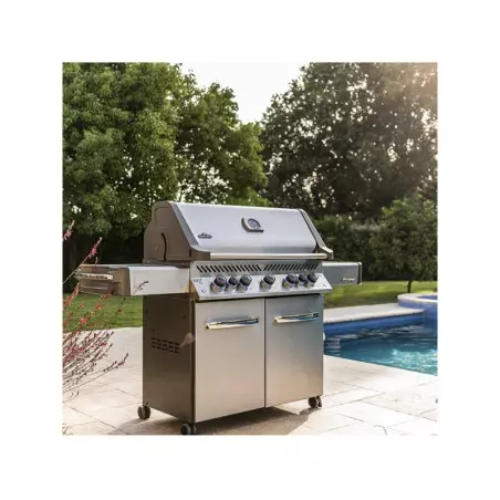 Napoleon Barbecue Gaz Prestige 665 INOX 5 Brûleurs + Sizzle Latéral + Brûleur Arrière 7 Napoleon Barbecue Gaz Prestige 665 INOX 5 Brûleurs + Sizzle Latéral + Brûleur Arrière – Image 7