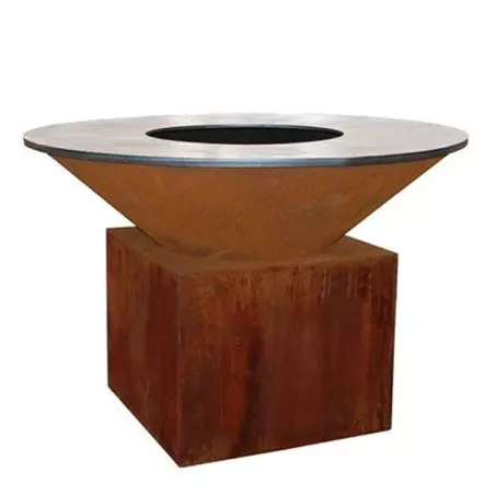 Brasero OFYR XL Plancha Acier Corten Pied 50cm