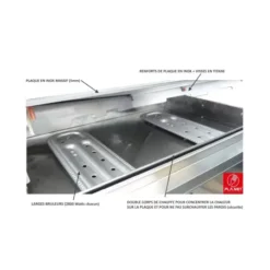 Plancha Gaz Encastrable Inox Oasi 80 Cm Plaque Lisse + Couvercle - PLANET 7 Plancha Gaz Encastrable Inox Oasi 80 Cm Plaque Lisse + Couvercle - PLANET -Grill Adepro Boutique plancha gaz encastrable inox 80 cm 3 feux plaque lisse couvercle planet 5
