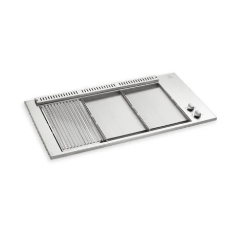Planet BBQ Gaz Oasi Encastrable Grill 1/3 Et Plancha 2/3 + Capot 1 Planet BBQ Gaz Oasi Encastrable Grill 1/3 Et Plancha 2/3 + Capot