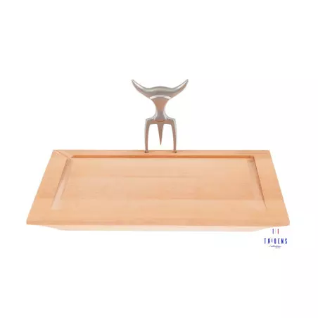 Planche à Découper Avec Fourchette Inox Brut - TRIDENS By CHABRET 1 Planche à Découper Avec Fourchette Inox Brut - TRIDENS By CHABRET